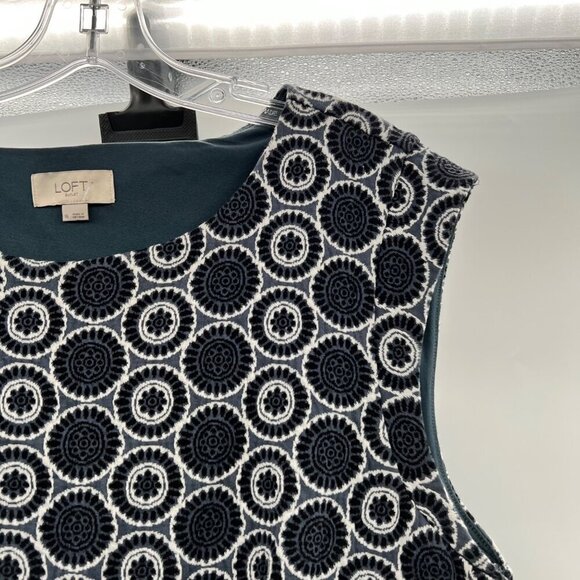 Loft Outlet Women's Sleeveless A-Line Dress Multicolor Print Size 16 - Picture 4 of 9